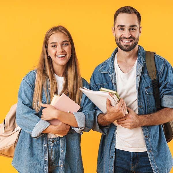 Young students can be seen in the picture